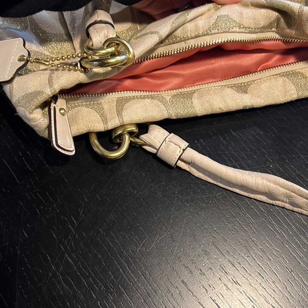 Coach Kristin Signature C Cream/Gold Canvas Satchel - Picture 11 of 11